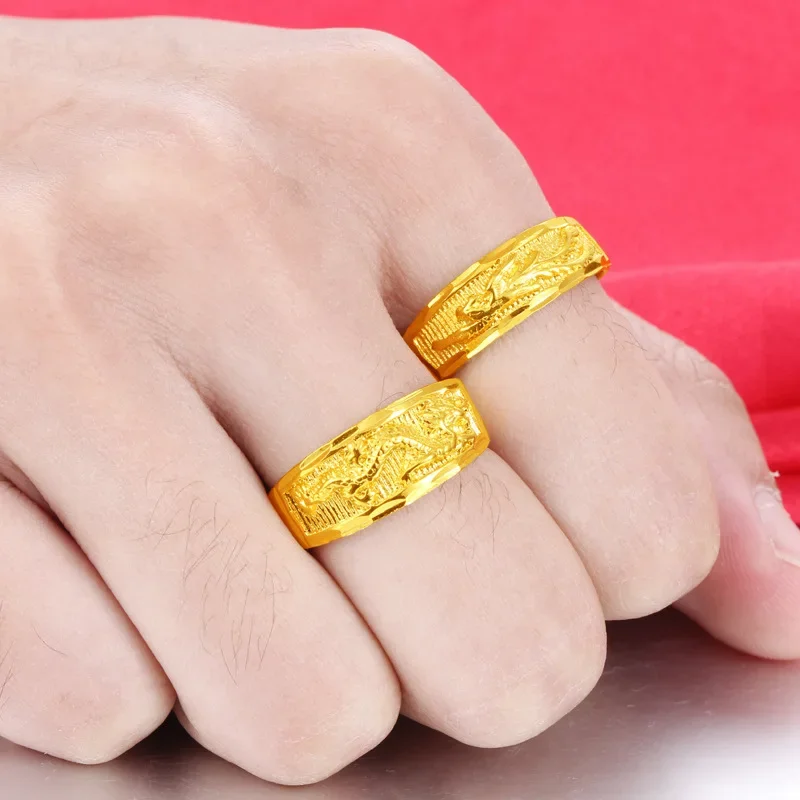 Vietnam Dragon and Phoenix Couple Ring Wedding Dragon and Phoenix Open Sand Gold Ring Couple Jewelry Gift 2025 Trend
Vietnam Dragon and Phoenix Couple Ring Wedding Dragon and Phoenix Open Sand Gold Ring Couple Jewelry Gift 2025 Trend