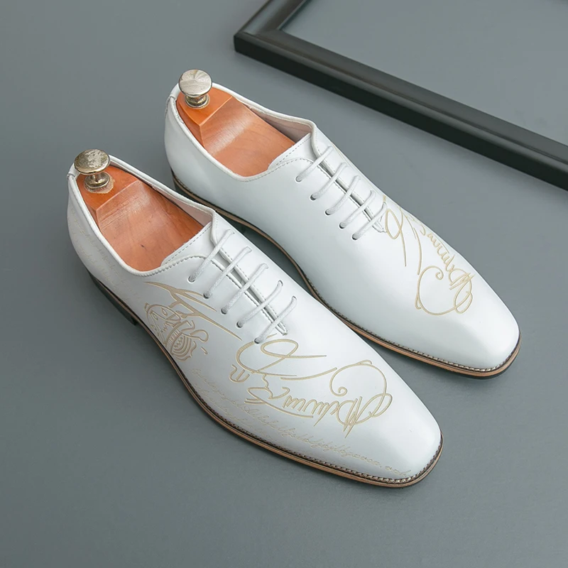 White Luxury Man Shoes Elegant Pointed Toe Leather Shoes For Men Wedding Shoes Low Cut Flat Mens Dress Shoes zapatos para hombre
White Luxury Man Shoes Elegant Pointed Toe Leather Shoes For Men Wedding Shoes Low Cut Flat Mens Dress Shoes zapatos para hombre