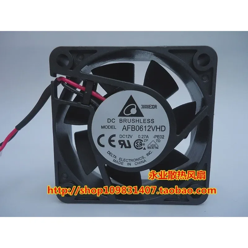 AFB0612VHD for 6020 6cm 12V 0.27A Double Ball Bearing High Airflow Fan with Three-Wire Speed Monitoring
AFB0612VHD for 6020 6cm 12V 0.27A Double Ball Bearing High Airflow Fan with Three-Wire Speed Monitoring