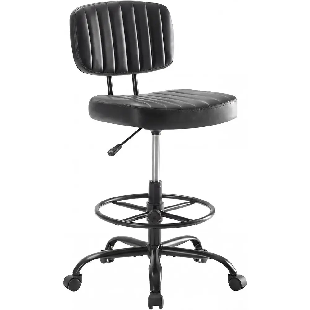 Ergonomic PU Leather Swivel Chair with Adjustable Footrest for Standing Desks, Offices, Labs, and Studios, Black
Ergonomic PU Leather Swivel Chair with Adjustable Footrest for Standing Desks, Offices, Labs, and Studios, Black