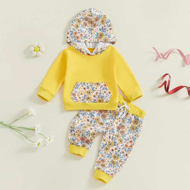 0-3 Years Baby Girl Winter Fall Outfit Flower Print Long Sleeve Hooded Sweatshirt Elastic Waist Pants 2 Piece Set
0-3 Years Baby Girl Winter Fall Outfit Flower Print Long Sleeve Hooded Sweatshirt Elastic Waist Pants 2 Piece Set