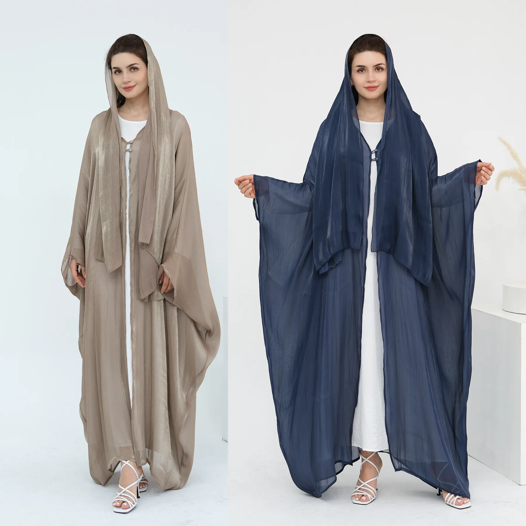 Eid New Silky Open Abaya Kimono Dubai Luxury Cardigan Muslim Party Dress Kaftan Robe Abayas for Women Turkish Islamic Clothing
Eid New Silky Open Abaya Kimono Dubai Luxury Cardigan Muslim Party Dress Kaftan Robe Abayas for Women Turkish Islamic Clothing