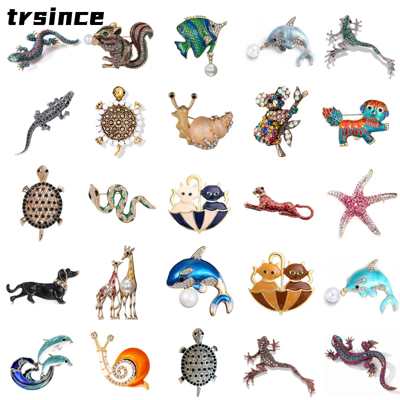 Vintage Alloy Enamel Dolphin Cat Frog Tiger Snail Turtle Brooch for Women Men's Creative Pins Fashion Crystal Animal Badges Gift
Vintage Alloy Enamel Dolphin Cat Frog Tiger Snail Turtle Brooch for Women Men's Creative Pins Fashion Crystal Animal Badges Gift