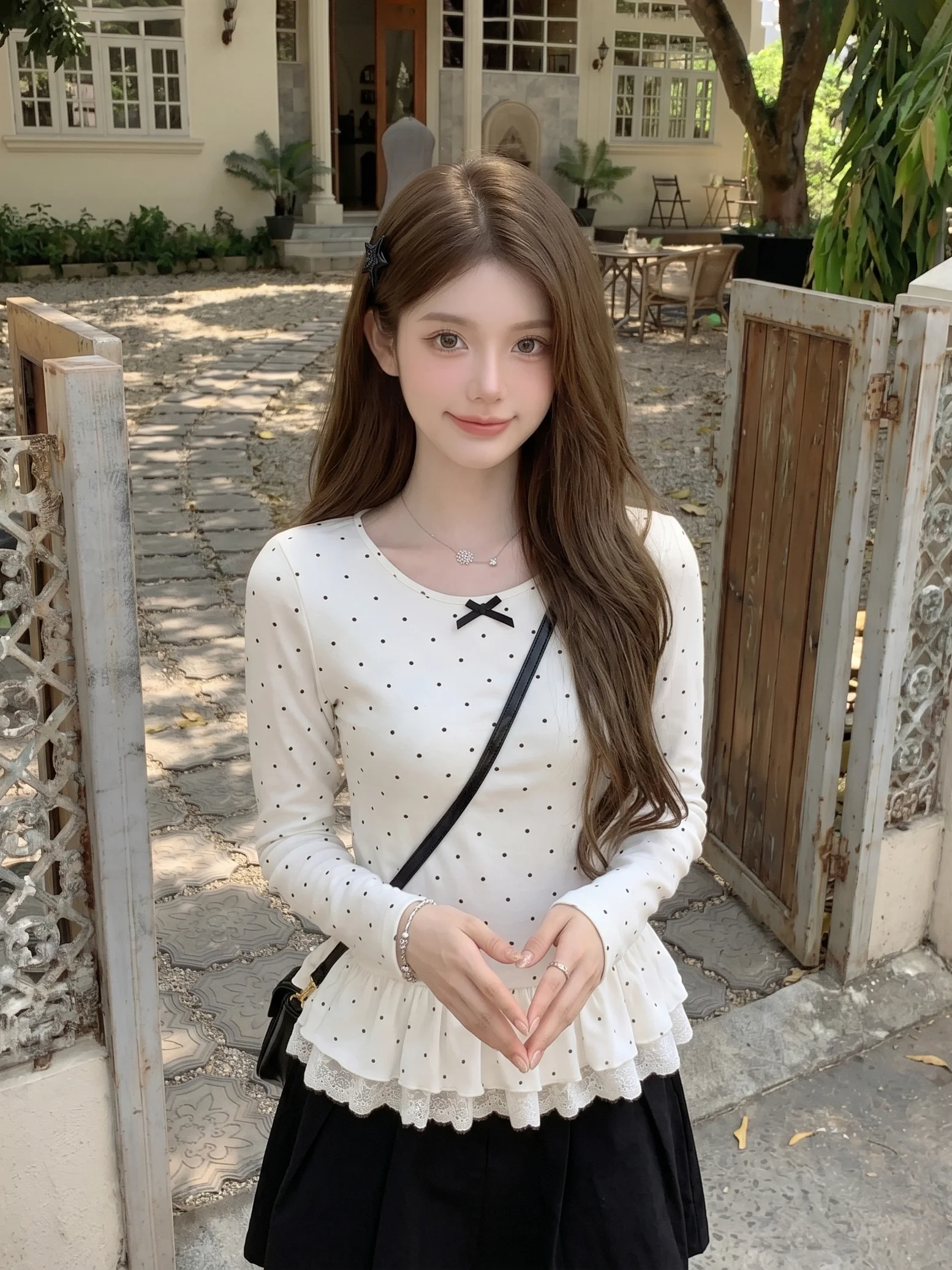 Sweet And Spicy Polka Dot Lace Long Sleeve Women's T-Shirt Underwear Knot Design Sensation Base Shirt Top
Sweet And Spicy Polka Dot Lace Long Sleeve Women's T-Shirt Underwear Knot Design Sensation Base Shirt Top