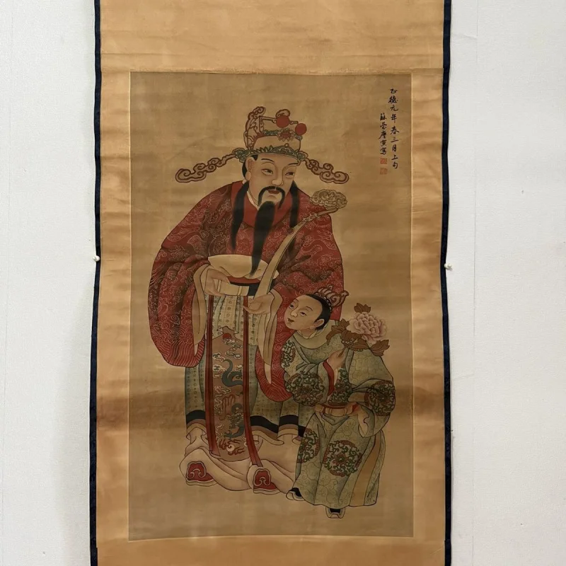 Винтажная каллиграфия и живопись знаменитостей в античном стиле Tang Yin De Lu Tian Zun, подвесная картина для привлечения удачи, рисунок Pai
Винтажная каллиграфия и живопись знаменитостей в античном стиле Tang Yin De Lu Tian Zun, подвесная картина для привлечения удачи, рисунок Pai