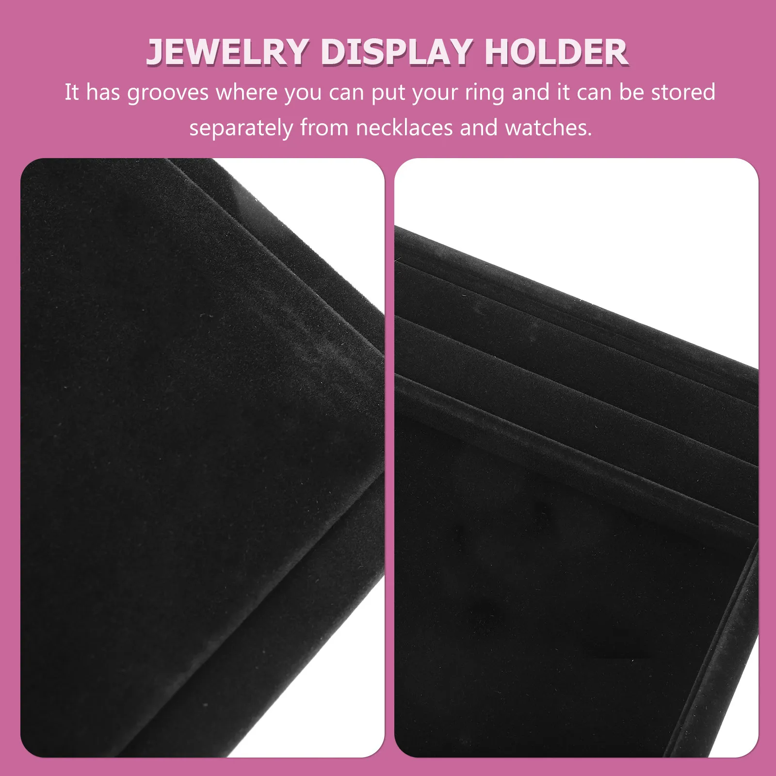 Black Flocked Jewelry Tray Display Plate for Rings Necklaces Bracelets Earrings Trinkets Home Store Counter Sales Display Holder
Black Flocked Jewelry Tray Display Plate for Rings Necklaces Bracelets Earrings Trinkets Home Store Counter Sales Display Holder