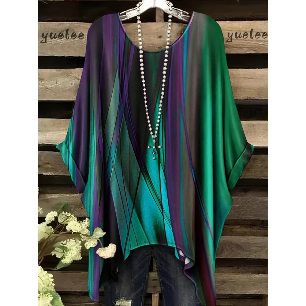 Женская футболка с простым цветным градиентным принтом, элегантный неровный подол с круглым вырезом, женская одежда, футболка, отпускная одежда для женщин
Женская футболка с простым цветным градиентным принтом, элегантный неровный подол с круглым вырезом, женская одежда, футболка, отпускная одежда для женщин