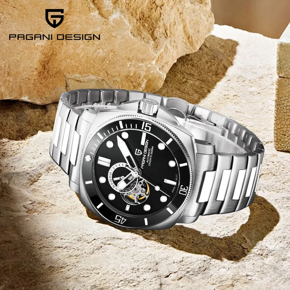 2025 New PAGANI DESIGN Watches Tourbillon Skeleton Automatic Mechanical Watch For Men 200m Waterproof Stainless Steel Men Watch
2025 New PAGANI DESIGN Watches Tourbillon Skeleton Automatic Mechanical Watch For Men 200m Waterproof Stainless Steel Men Watch