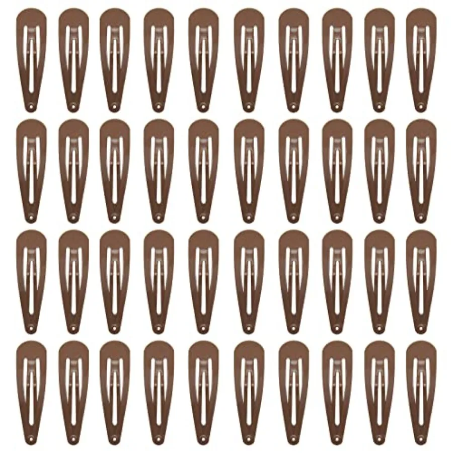 Women's 2-inch metal snap hair clips barrettes, brown, 40-count, durable and secure grip for daily styling
Women's 2-inch metal snap hair clips barrettes, brown, 40-count, durable and secure grip for daily styling