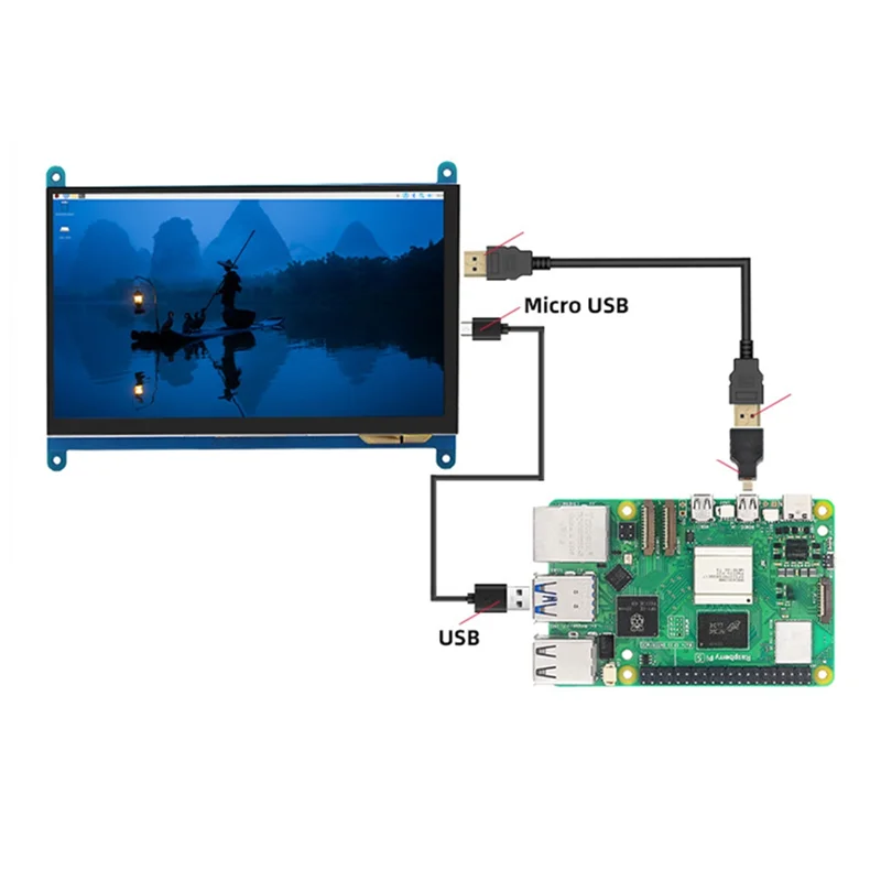 AED6-For Raspberry Pi 7-Inch Display Raspberry Pi5/4B Capacitive Touch IPS Screen -Compatible Interface 1024X600
AED6-For Raspberry Pi 7-Inch Display Raspberry Pi5/4B Capacitive Touch IPS Screen -Compatible Interface 1024X600