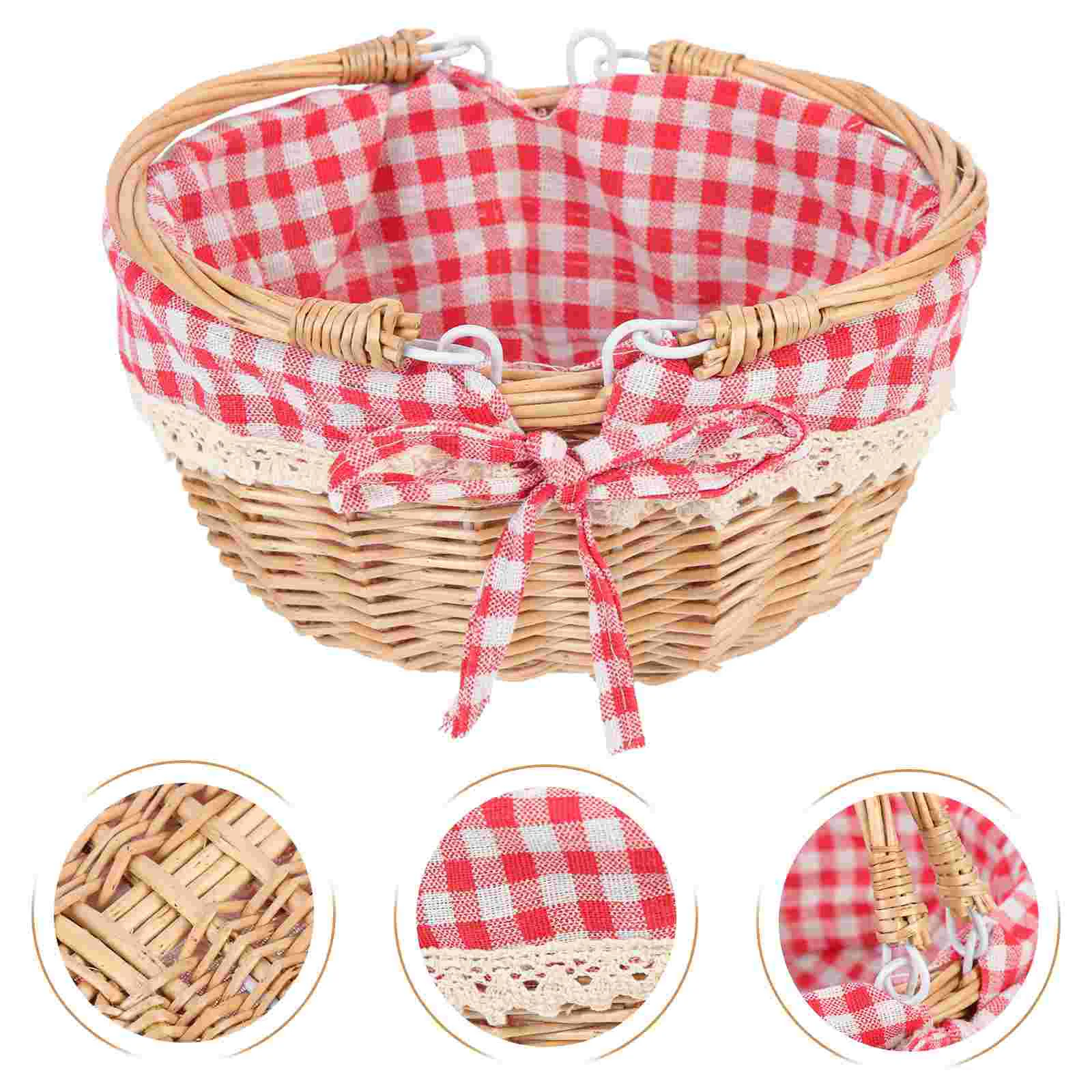 Rattan Shopping Basket Food Storage Outdoor Picnic Gift Baskets Empty Wicker Handmade with Handle Multipurpose
Rattan Shopping Basket Food Storage Outdoor Picnic Gift Baskets Empty Wicker Handmade with Handle Multipurpose