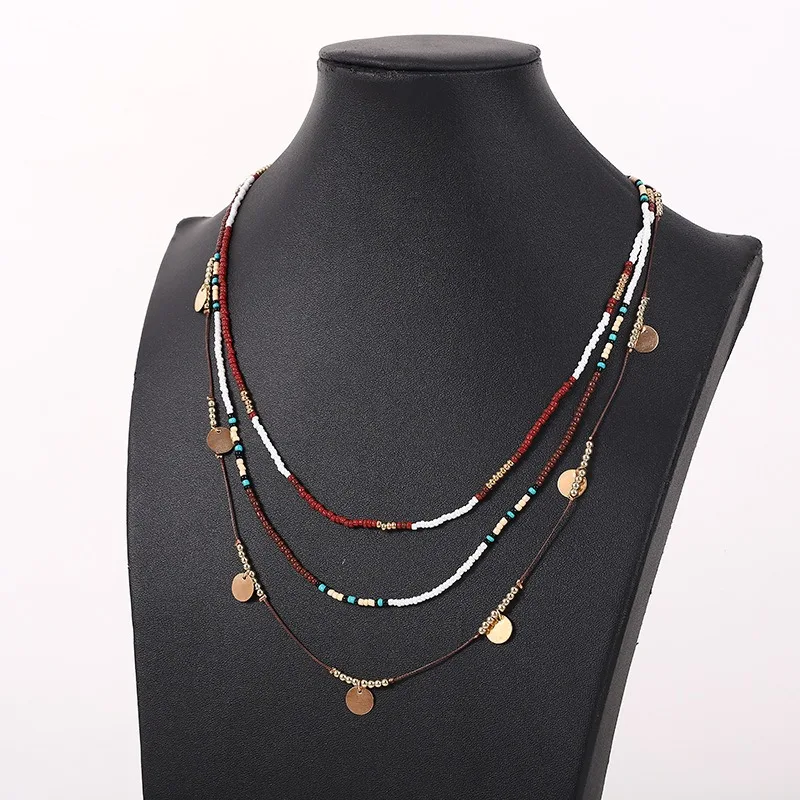 Fashionable ethnic style multi-layer rice bead necklace Bohemian beach vacation women's accessories
Fashionable ethnic style multi-layer rice bead necklace Bohemian beach vacation women's accessories