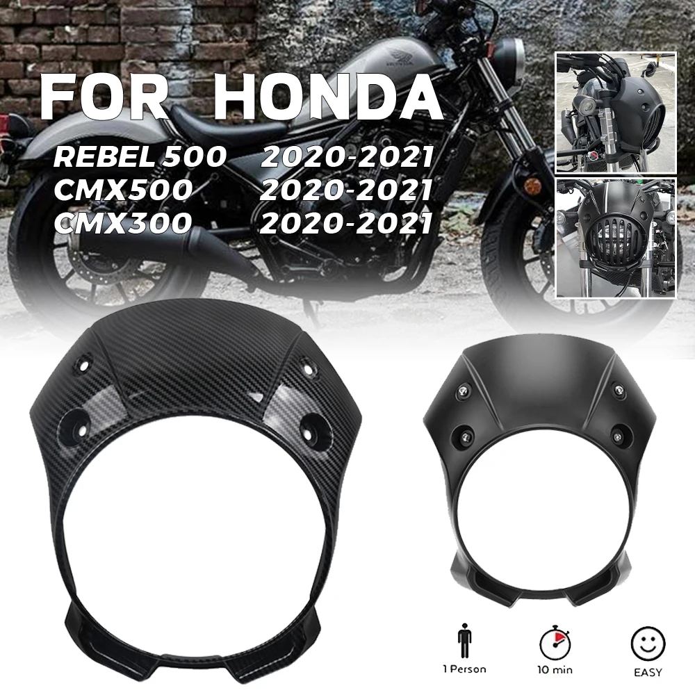 MTKRACING For HONDA Rebel 500 Cmx 500 300 Rebel 500 Front Windshield Retro Headlight Cover Windshield Headlight Protection Cover
MTKRACING For HONDA Rebel 500 Cmx 500 300 Rebel 500 Front Windshield Retro Headlight Cover Windshield Headlight Protection Cover