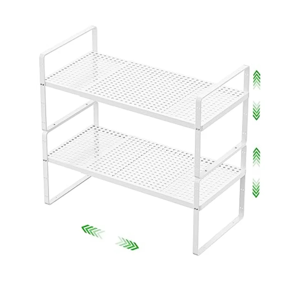 Kitchen, bathroom, pantry, spice cupboard, coffee countertop, home office desk storage shelf; white heavy-duty nonslip expandab
Kitchen, bathroom, pantry, spice cupboard, coffee countertop, home office desk storage shelf; white heavy-duty nonslip expandab
