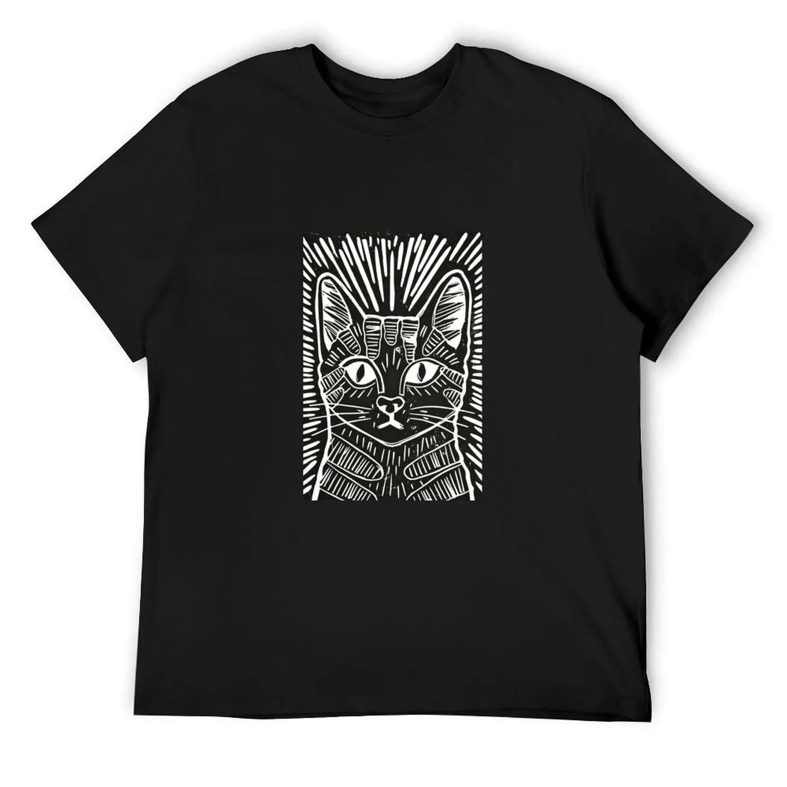 Cat Portrait Lino Print T-Shirt funny meme t-shirts quick drying shirts graphic t shirt men 100℅ cotton
Cat Portrait Lino Print T-Shirt funny meme t-shirts quick drying shirts graphic t shirt men 100℅ cotton