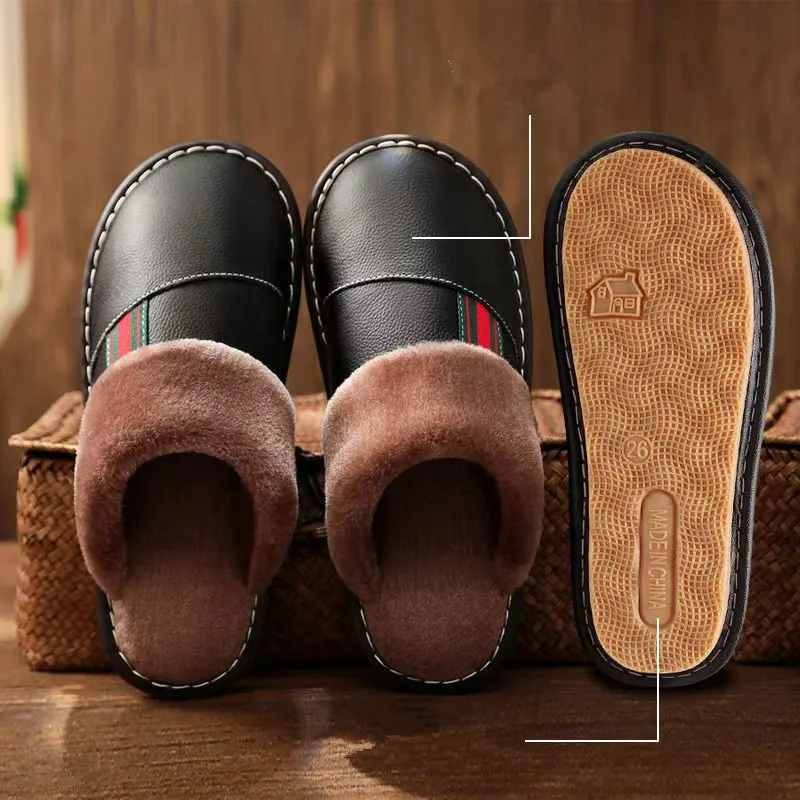 2026 Winter Women's Warm Insulated Soft-soled Leather Slippers Comfortable Soft Bottoms Couple Casual Cotton Shoes size 33-46
2026 Winter Women's Warm Insulated Soft-soled Leather Slippers Comfortable Soft Bottoms Couple Casual Cotton Shoes size 33-46