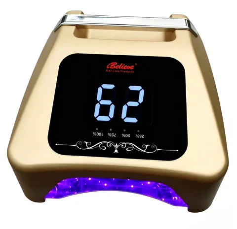 Lámpara de Uñas LED UV Recargable Profesional de 72W con 36 Bombillas LED, Temporizador Múltiple, Secador de Uñas Inalámbrico para Manicura en Salón