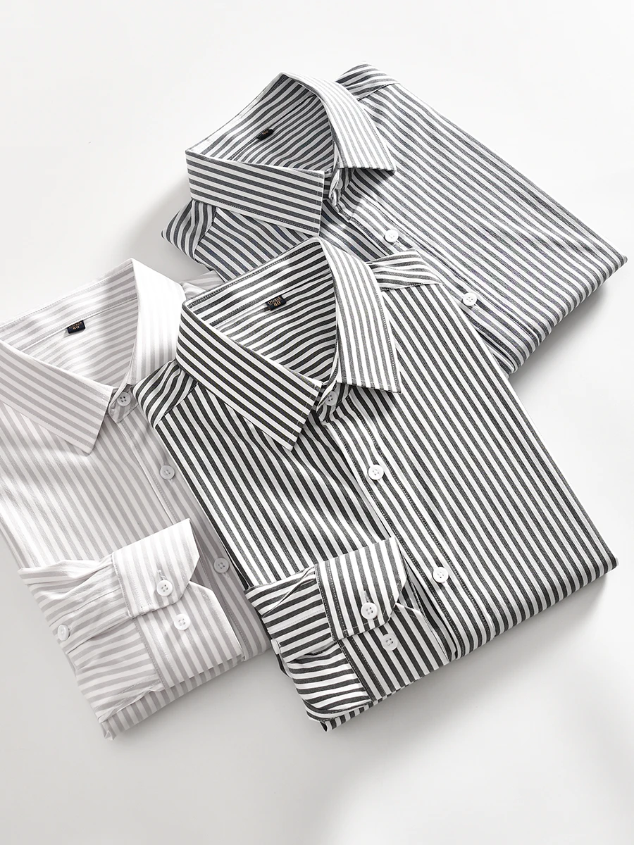 Stripes! Skin-friendly Breathable! Spring Men's Fashion Casual Versatile Turn-down Collar Long Sleeve Shirt
Stripes! Skin-friendly Breathable! Spring Men's Fashion Casual Versatile Turn-down Collar Long Sleeve Shirt