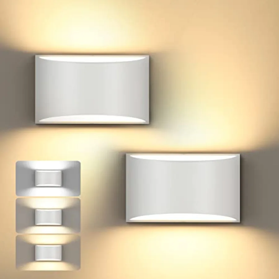 Dimmable Wall Sconces, 3000K/4000K/6000K Selectable Modern Wall Sconce 12W LED Aluminum Wall Mounted Light Set of 2 Hardwired W
Dimmable Wall Sconces, 3000K/4000K/6000K Selectable Modern Wall Sconce 12W LED Aluminum Wall Mounted Light Set of 2 Hardwired W