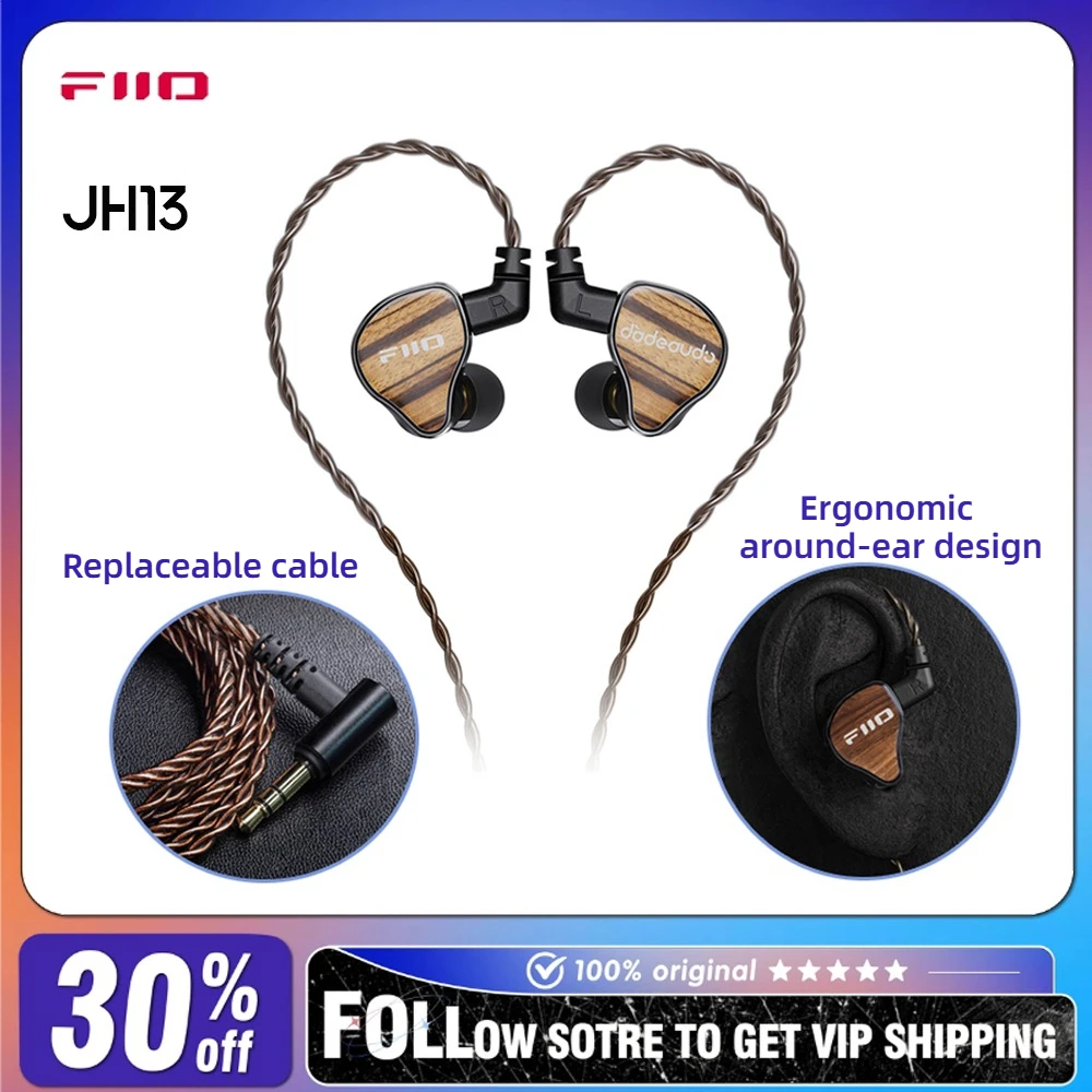 FiiO JadeAudio JH13 Проводные наушники-вкладыши Эргономичные наушники со сменным кабелем Проводная гарнитура Hi-Res
FiiO JadeAudio JH13 Проводные наушники-вкладыши Эргономичные наушники со сменным кабелем Проводная гарнитура Hi-Res