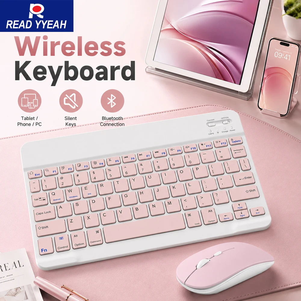 Protable Bluetooth Wireless Keyboard Mouse For Apple Samsung Xiaomi Tablet Phone PC Keyboard For iPad 2025 A16 10th Gen Keyboard
Protable Bluetooth Wireless Keyboard Mouse For Apple Samsung Xiaomi Tablet Phone PC Keyboard For iPad 2025 A16 10th Gen Keyboard