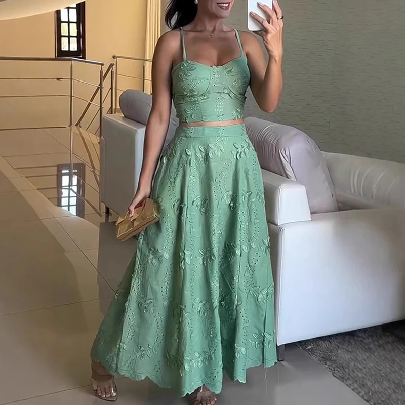 Elegant Solid Color Vacation 2 Piece Sets Casual Sleeveless Vest & Half Skirt Sets Spring Summer New Suspender Tops Women's Sets
Elegant Solid Color Vacation 2 Piece Sets Casual Sleeveless Vest & Half Skirt Sets Spring Summer New Suspender Tops Women's Sets