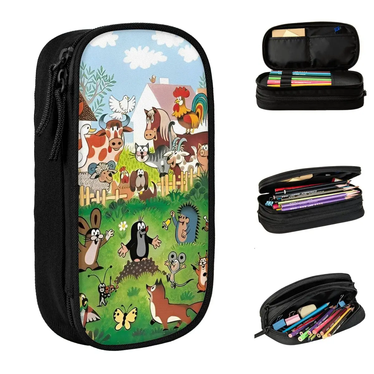 Large-capacity Pencil Case The Little Mole Cartoon Animal Merch Double Layer Pen Case Girl Make Up Bag Gift
Large-capacity Pencil Case The Little Mole Cartoon Animal Merch Double Layer Pen Case Girl Make Up Bag Gift