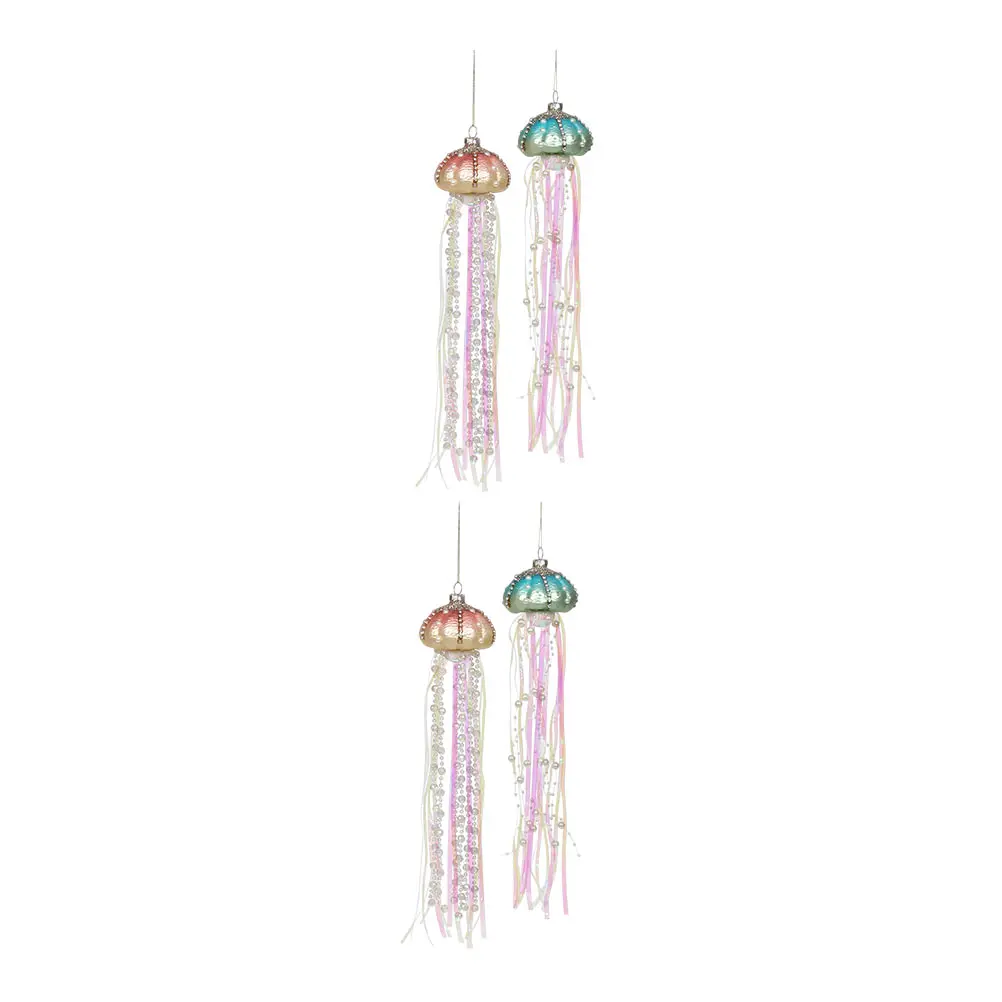 4pcs Glass Jellyfish Ornaments Beaded Pearl Hanging Decoration for Christmas Tree Home Party Holiday Festive Windchimes
4pcs Glass Jellyfish Ornaments Beaded Pearl Hanging Decoration for Christmas Tree Home Party Holiday Festive Windchimes