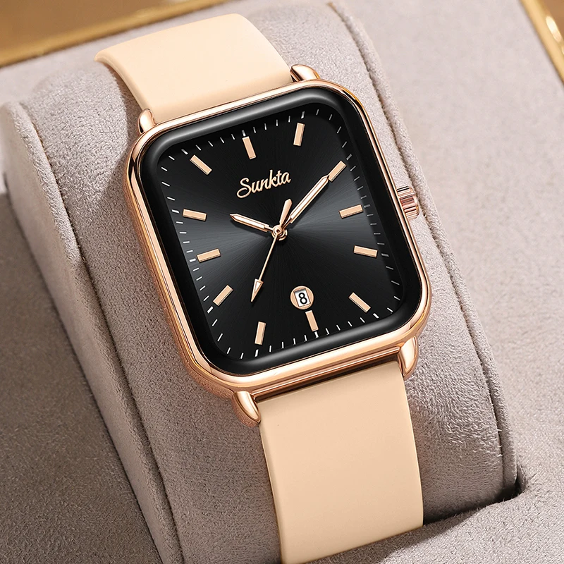 SUNKTA New Pink Silicone Watch Women Elegant Fashion Luminous Waterproof Watch for Women Casual Square Quartz Ladies Wristwatch
SUNKTA New Pink Silicone Watch Women Elegant Fashion Luminous Waterproof Watch for Women Casual Square Quartz Ladies Wristwatch
