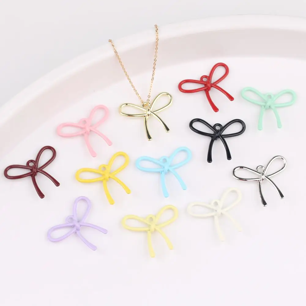 10pcs/lot Simple Bow Charms Colorful Painted Alloy DIY Jewelry Findings for Necklace Bracelet Making
10pcs/lot Simple Bow Charms Colorful Painted Alloy DIY Jewelry Findings for Necklace Bracelet Making