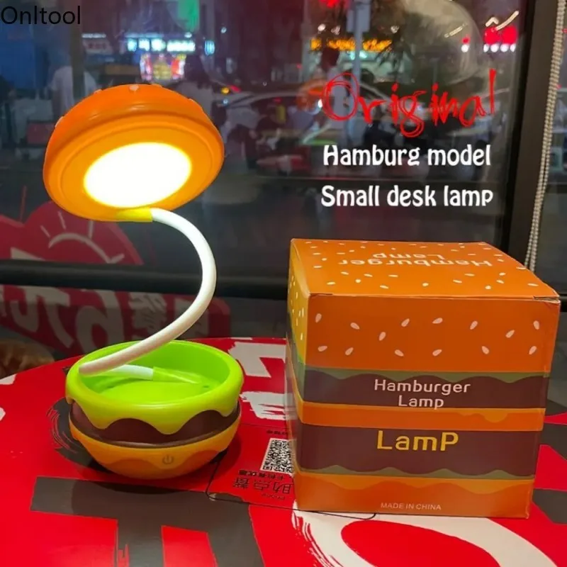 Creative Hamburg Table Lamp Eyes Protection Desk Lamp Foldable Dimmable LED Light USB Rechargable Cartoon Bedside Night Light
Creative Hamburg Table Lamp Eyes Protection Desk Lamp Foldable Dimmable LED Light USB Rechargable Cartoon Bedside Night Light