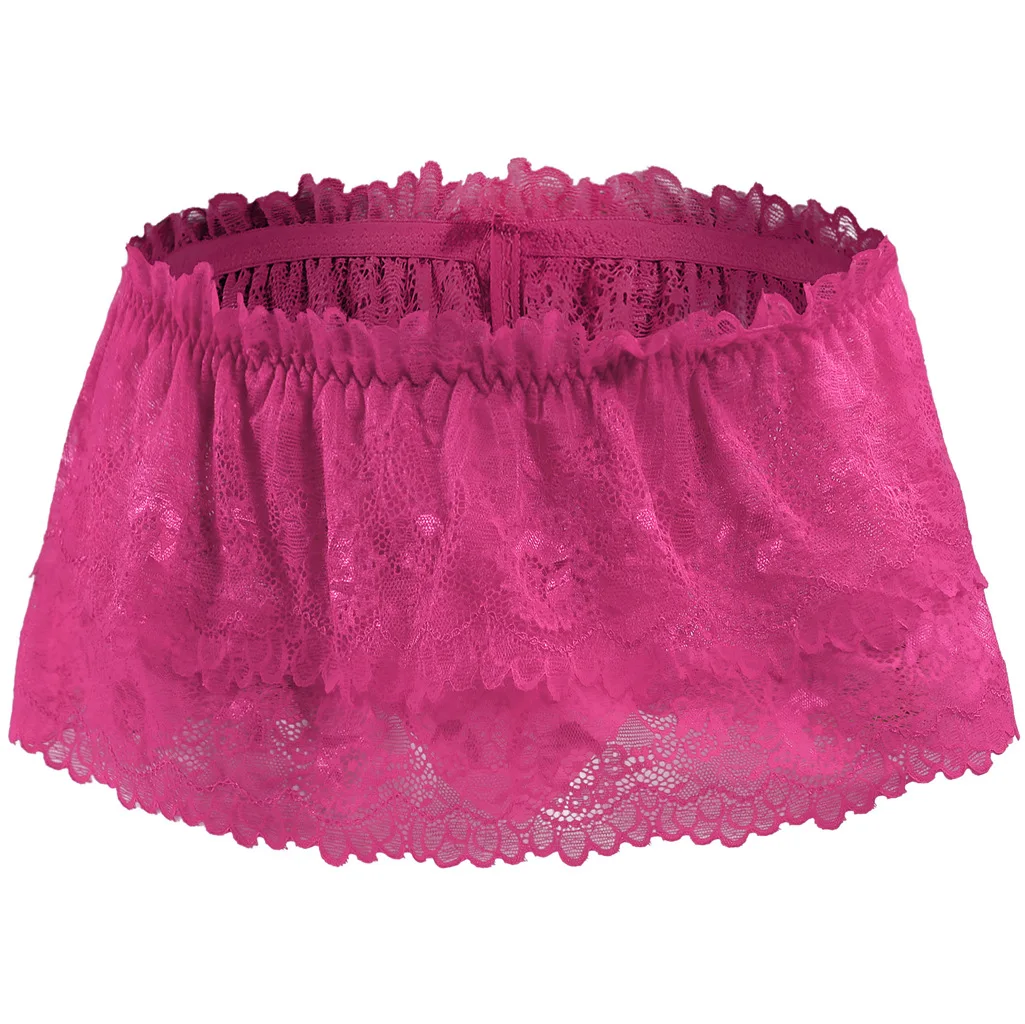 Men's Mid-Rise Lace Layered Sheer Skirted Panty, Sexy Ruffled Hem Lingerie Shorts
Men's Mid-Rise Lace Layered Sheer Skirted Panty, Sexy Ruffled Hem Lingerie Shorts