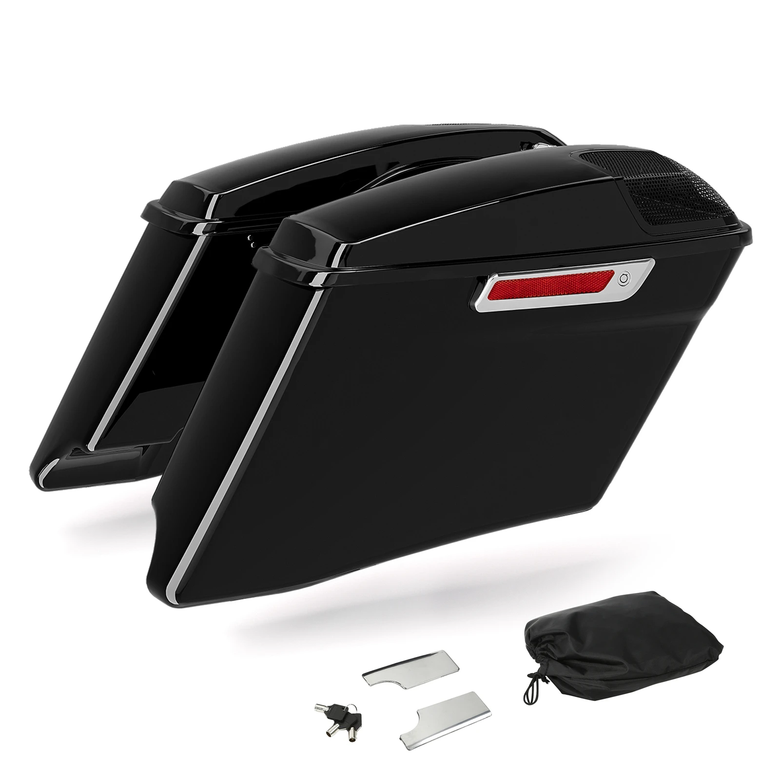 4-Inch Stretched Hard Saddlebags Compatible with Touring Road Street Glide Models 1993-2013
4-Inch Stretched Hard Saddlebags Compatible with Touring Road Street Glide Models 1993-2013
