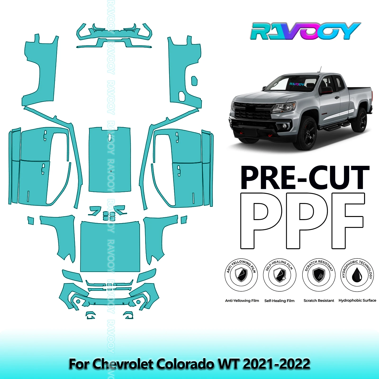 Car Precut PPF Paint Protection Film Full Vehicle For Chevrolet Colorado WT 2021-2022
Car Precut PPF Paint Protection Film Full Vehicle For Chevrolet Colorado WT 2021-2022