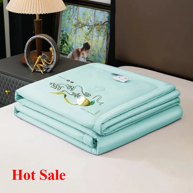 2025 New summer silk summer cool quilt natural mulberry silk quilt single double air conditioner ice silk summer thin quilt core
2025 New summer silk summer cool quilt natural mulberry silk quilt single double air conditioner ice silk summer thin quilt core