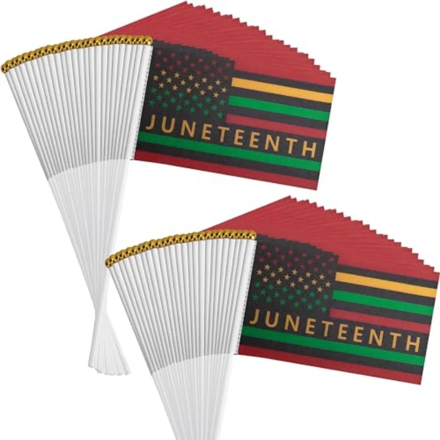 50 Pack Small Juneteenth Handheld Flags Sticks, Mini Juneteenth Celebrate Freedom Flag on Stick, Small Hand Waving Flags for Af
50 Pack Small Juneteenth Handheld Flags Sticks, Mini Juneteenth Celebrate Freedom Flag on Stick, Small Hand Waving Flags for Af