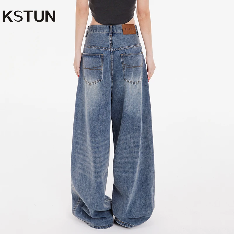 KSTUN Women Wide Leg Baggy Jeans Lady Vintage High Waist Loose Denim Pants Streetwear Fashion Trousers Oversize Dragging Pants
KSTUN Women Wide Leg Baggy Jeans Lady Vintage High Waist Loose Denim Pants Streetwear Fashion Trousers Oversize Dragging Pants