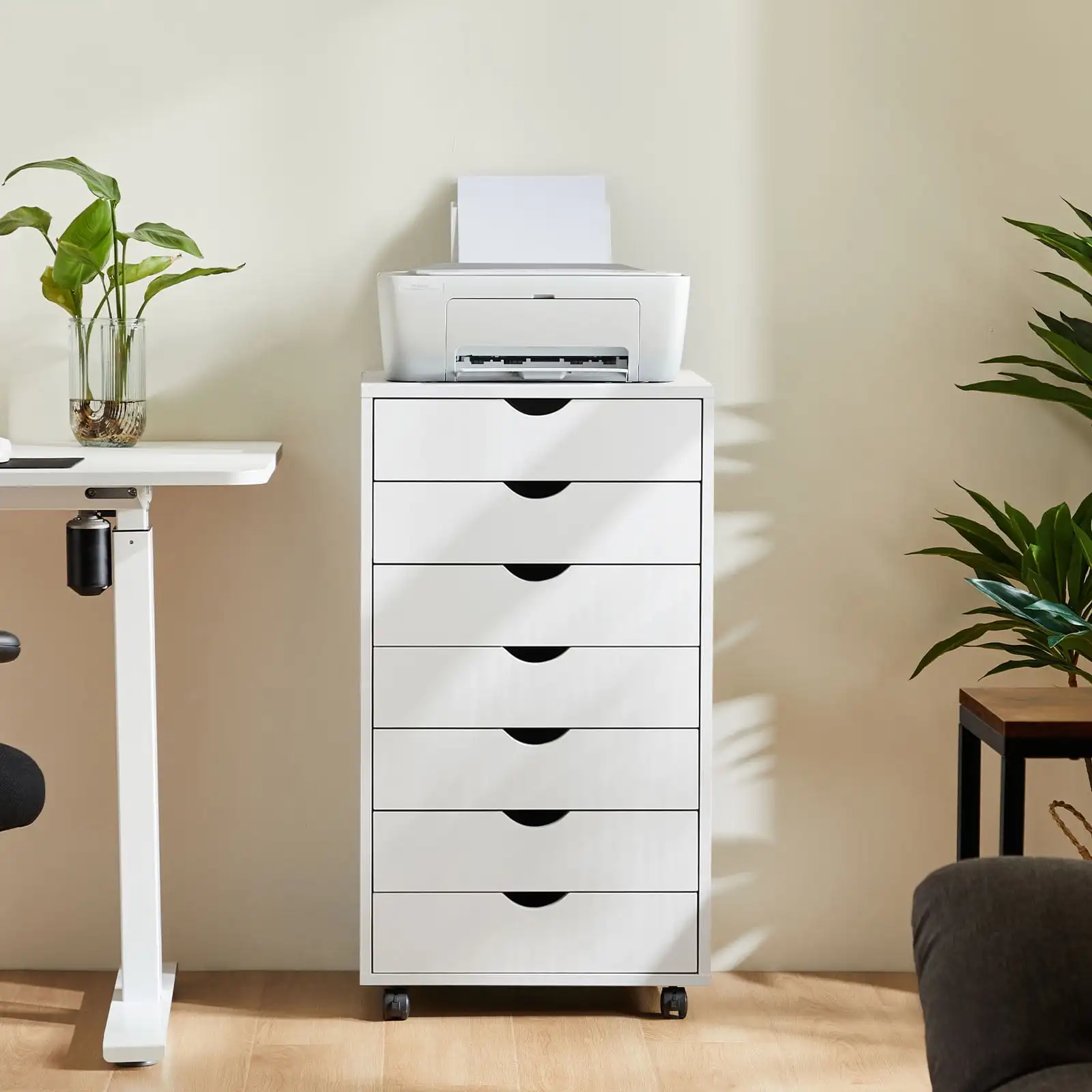 7-Drawer Wooden Storage Chest, Mobile File Cabinet with Wheels, Versatile Dresser for Home, Office, or Bedroom Organization
7-Drawer Wooden Storage Chest, Mobile File Cabinet with Wheels, Versatile Dresser for Home, Office, or Bedroom Organization