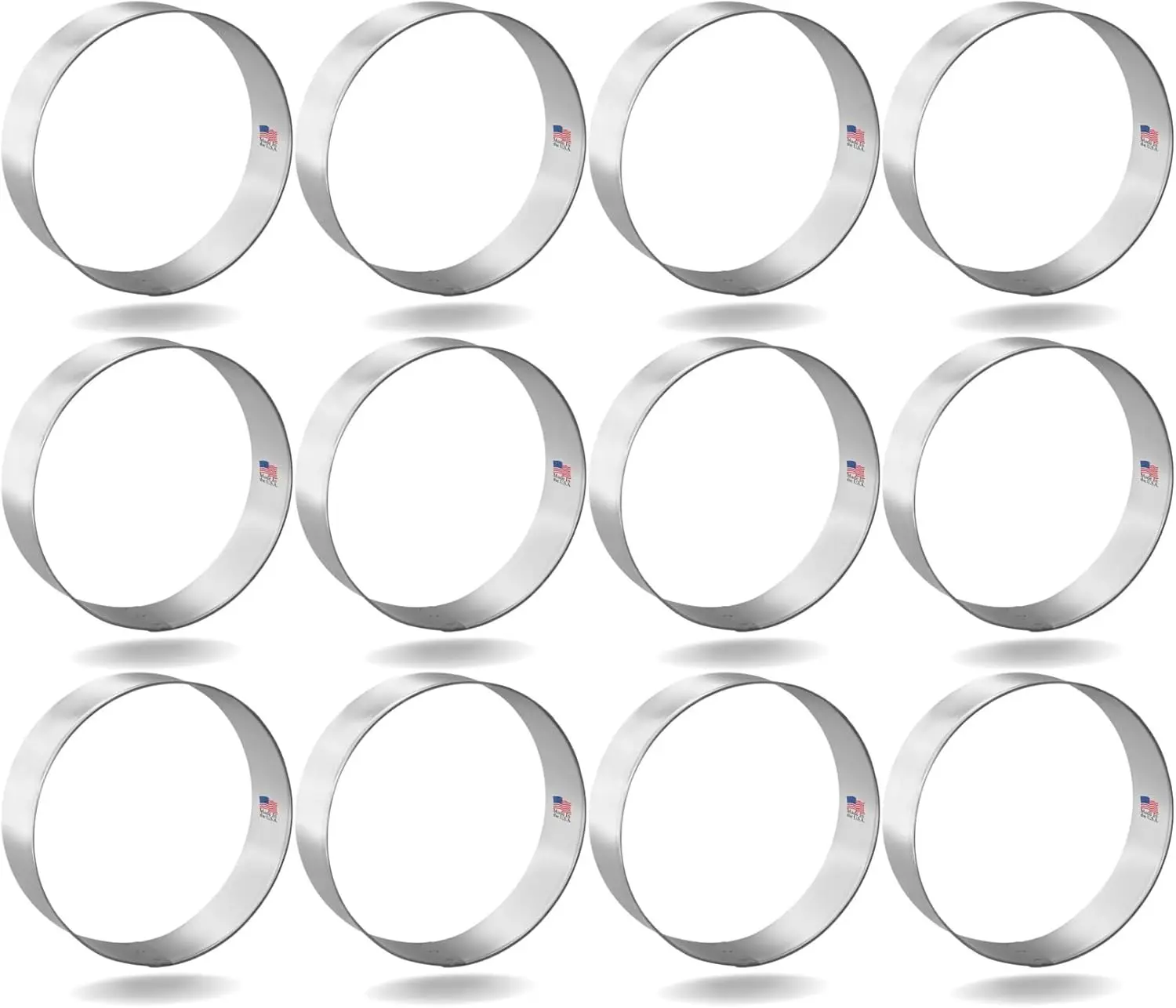 12 Pack 3 Inch Round Cookie Cutters Tin Plated Steel Durable Circle Biscuit Cutter
12 Pack 3 Inch Round Cookie Cutters Tin Plated Steel Durable Circle Biscuit Cutter