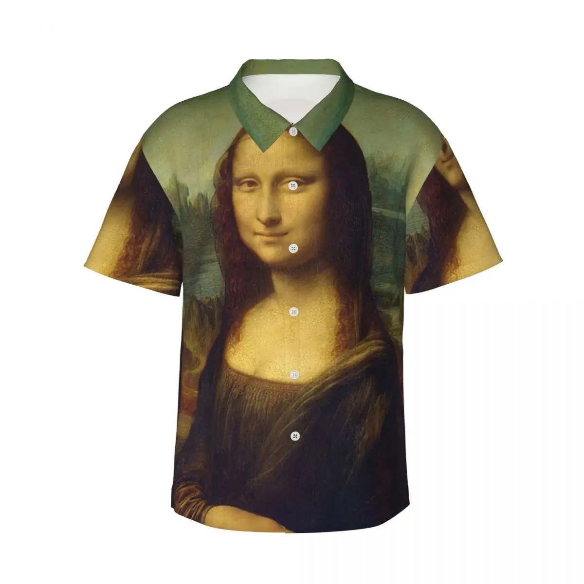Mona Lisa By Leonardo Da Vinci Men's Shirts Hawaiian Short Sleeve Shirt Casual Lapel Tops for Summer Beach
Mona Lisa By Leonardo Da Vinci Men's Shirts Hawaiian Short Sleeve Shirt Casual Lapel Tops for Summer Beach