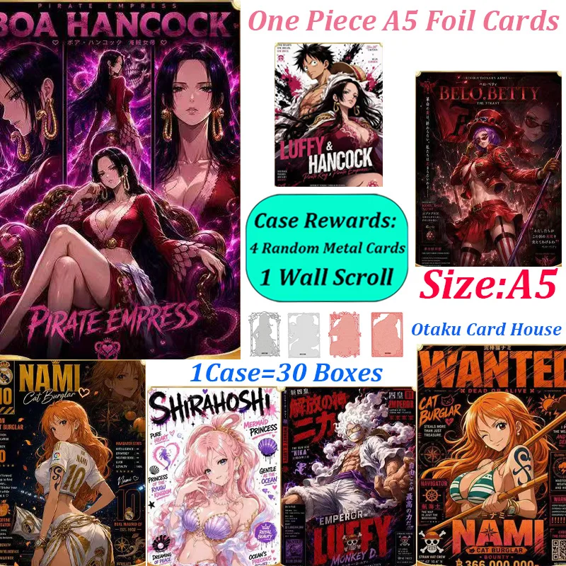 One Piece Card Straw Hat Pirates A5 Size Holographic Trading Cards - Shiny Collectible Flash Cards Full Box Wholesale Anime Gift
One Piece Card Straw Hat Pirates A5 Size Holographic Trading Cards - Shiny Collectible Flash Cards Full Box Wholesale Anime Gift