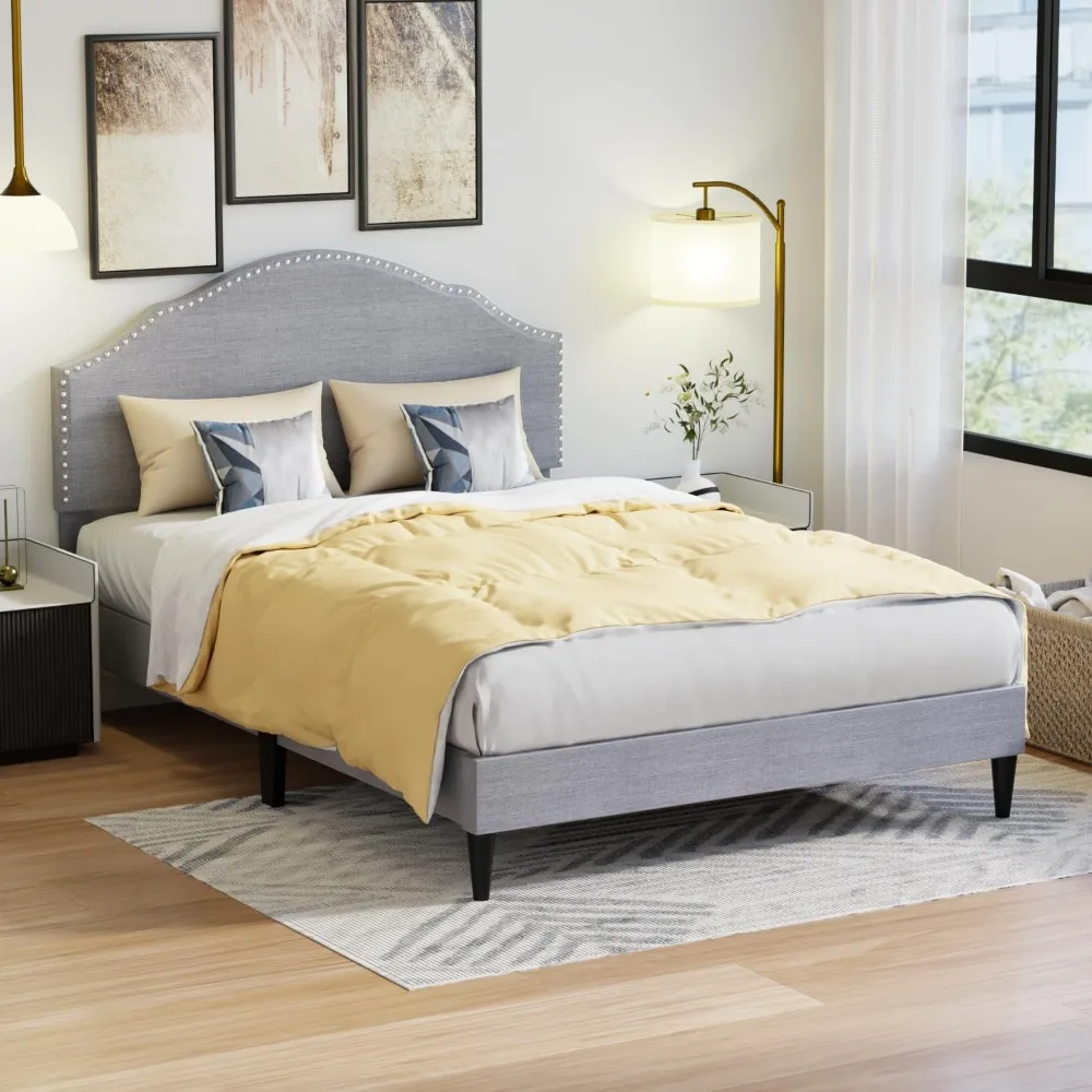 PayLessHere Upholstered Platform Bed Frame Mattress Foundation with Fabric Upholstered Headboard and Wooden Slats Support,No Box
PayLessHere Upholstered Platform Bed Frame Mattress Foundation with Fabric Upholstered Headboard and Wooden Slats Support,No Box