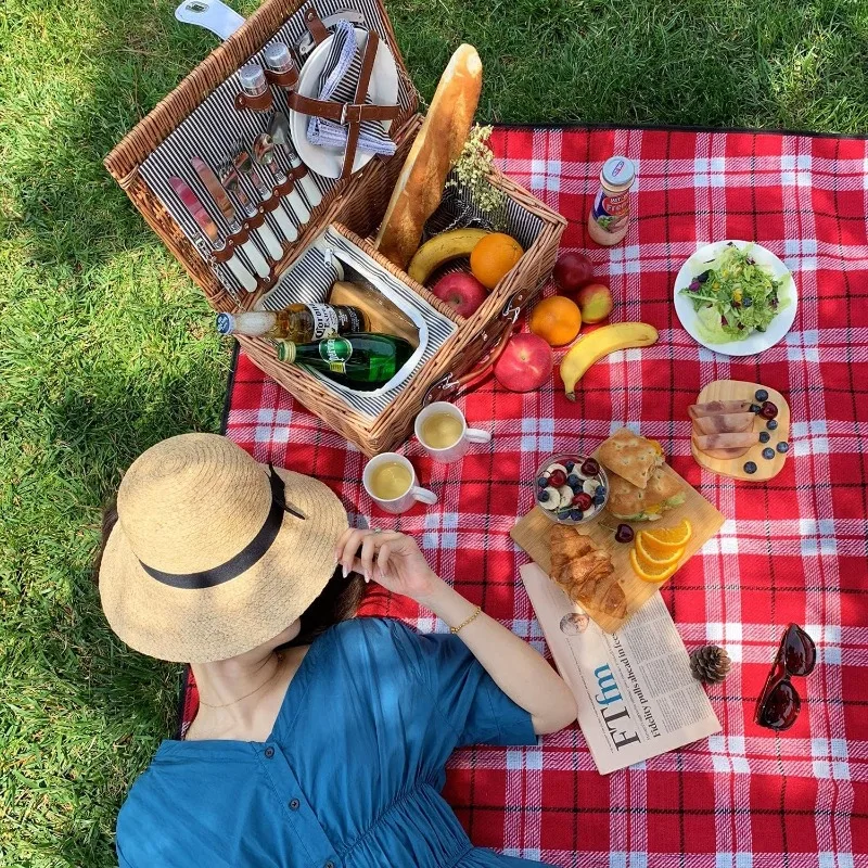 Picnic Basket for 2, Willow Hamper Set with Insulated Compartment, Handmade Large Wicker Picnic Basket Set
Picnic Basket for 2, Willow Hamper Set with Insulated Compartment, Handmade Large Wicker Picnic Basket Set