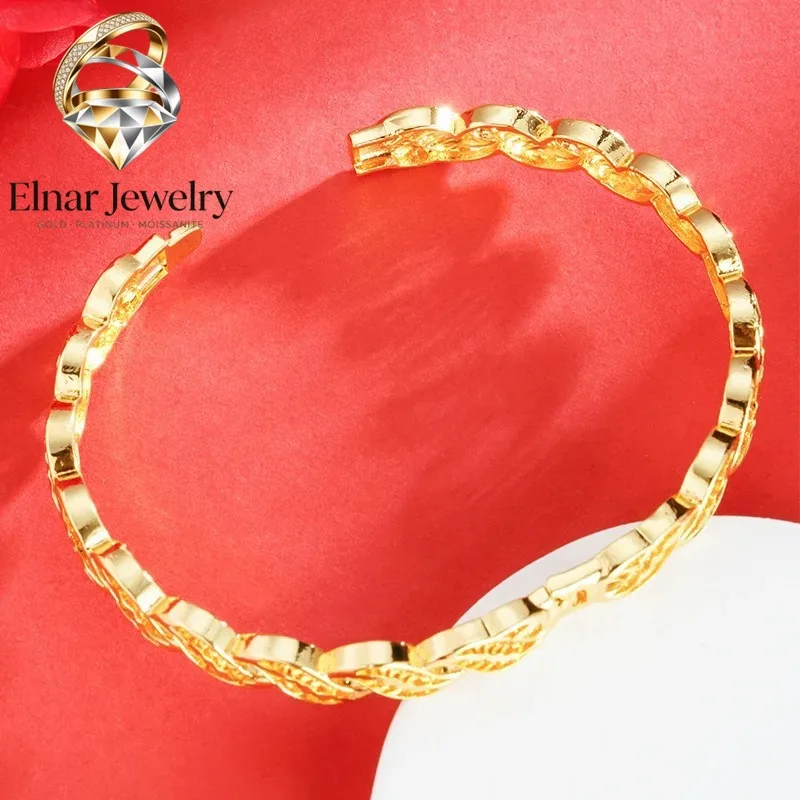Elnar Jewelry Luxury 24K 9999 Pure Gold real gold Women's Leaf Bracelet Hollow Twist Buckle Bracelet
Elnar Jewelry Luxury 24K 9999 Pure Gold real gold Women's Leaf Bracelet Hollow Twist Buckle Bracelet