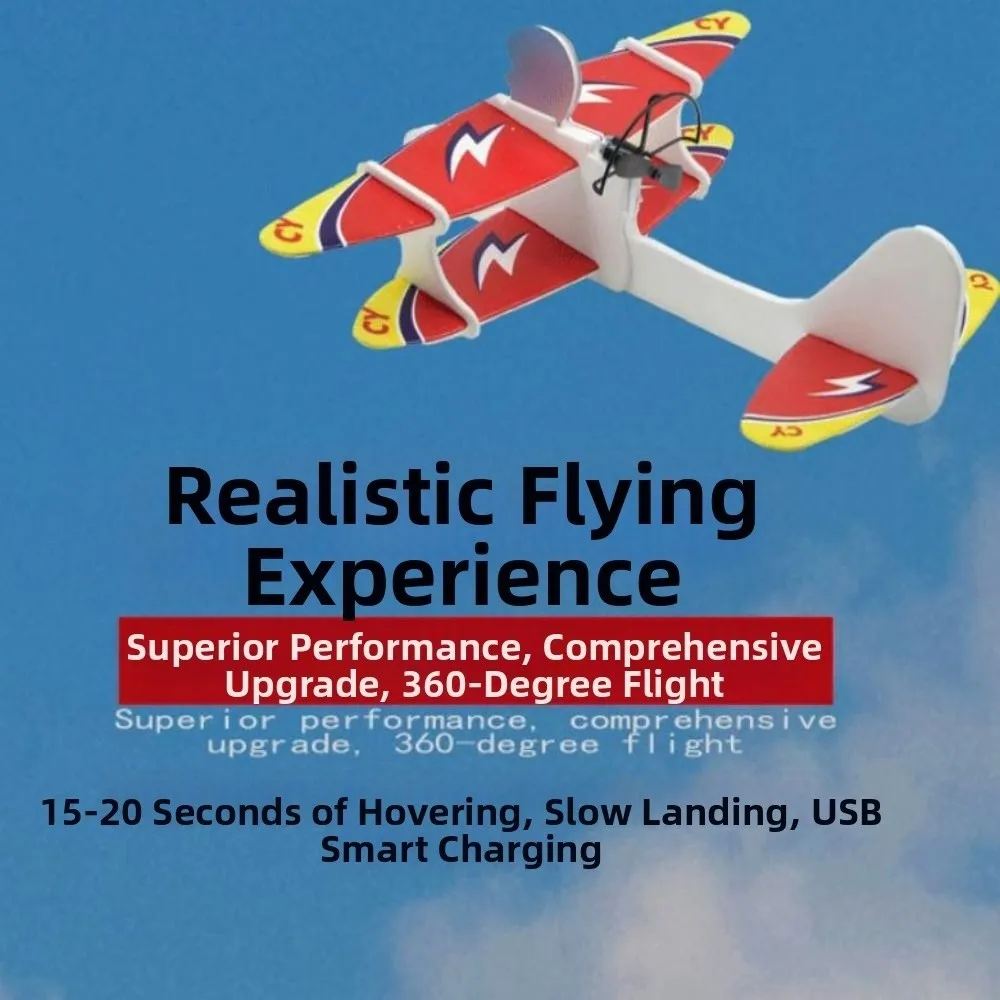 USB Rechargeable Electric Large Foam Biplane Glider PP 24.5mm*9mm*24mm Hand Throwing Flying Airplane with LED Light
USB Rechargeable Electric Large Foam Biplane Glider PP 24.5mm*9mm*24mm Hand Throwing Flying Airplane with LED Light