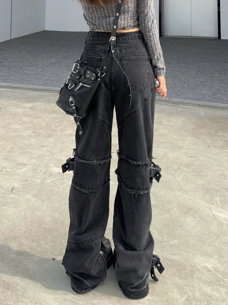 Шикарные прямые джинсовые широкие брюки с высокой талией, женские летние потертые джинсы в американском уличном стиле в стиле ретро
Шикарные прямые джинсовые широкие брюки с высокой талией, женские летние потертые джинсы в американском уличном стиле в стиле ретро