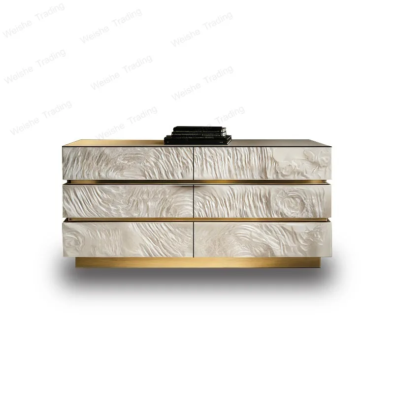 Art six-chest cabinet, post-modern light luxury decorative cabinet, high luxury villa large flat-layer dining side cabinet
Art six-chest cabinet, post-modern light luxury decorative cabinet, high luxury villa large flat-layer dining side cabinet