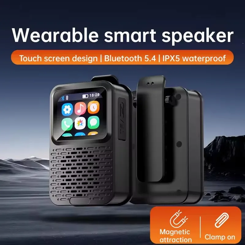 Magnetic Clip-On Mini BT V5.4 Portable Outdoor Jobsite Wearable Wireless Bluetooth Speakers with Bass Intelligent Touch Screen
Magnetic Clip-On Mini BT V5.4 Portable Outdoor Jobsite Wearable Wireless Bluetooth Speakers with Bass Intelligent Touch Screen