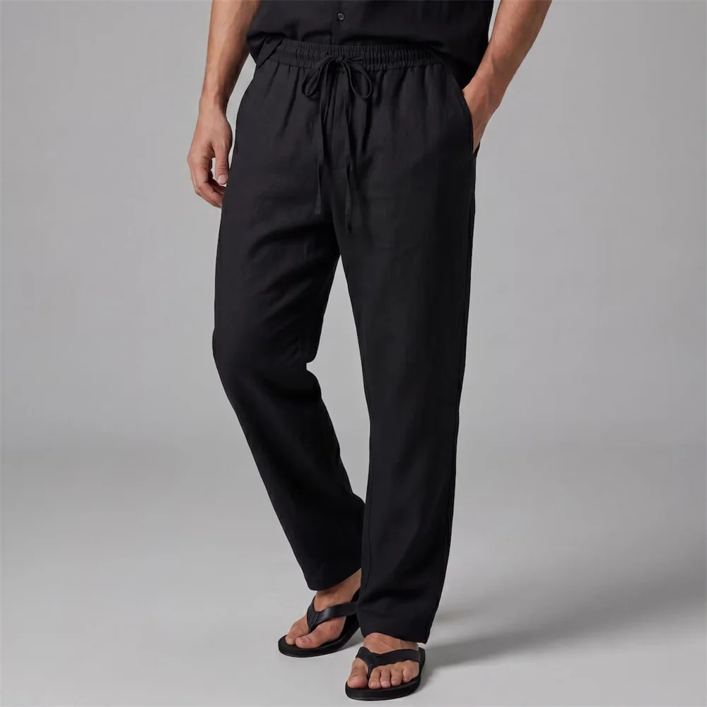 Cotton Linen Pants for Men Casual Lightweight Solid Color Elastic Waist Old Money Vacation Beach Style Long Pants Male Trousers
Cotton Linen Pants for Men Casual Lightweight Solid Color Elastic Waist Old Money Vacation Beach Style Long Pants Male Trousers
