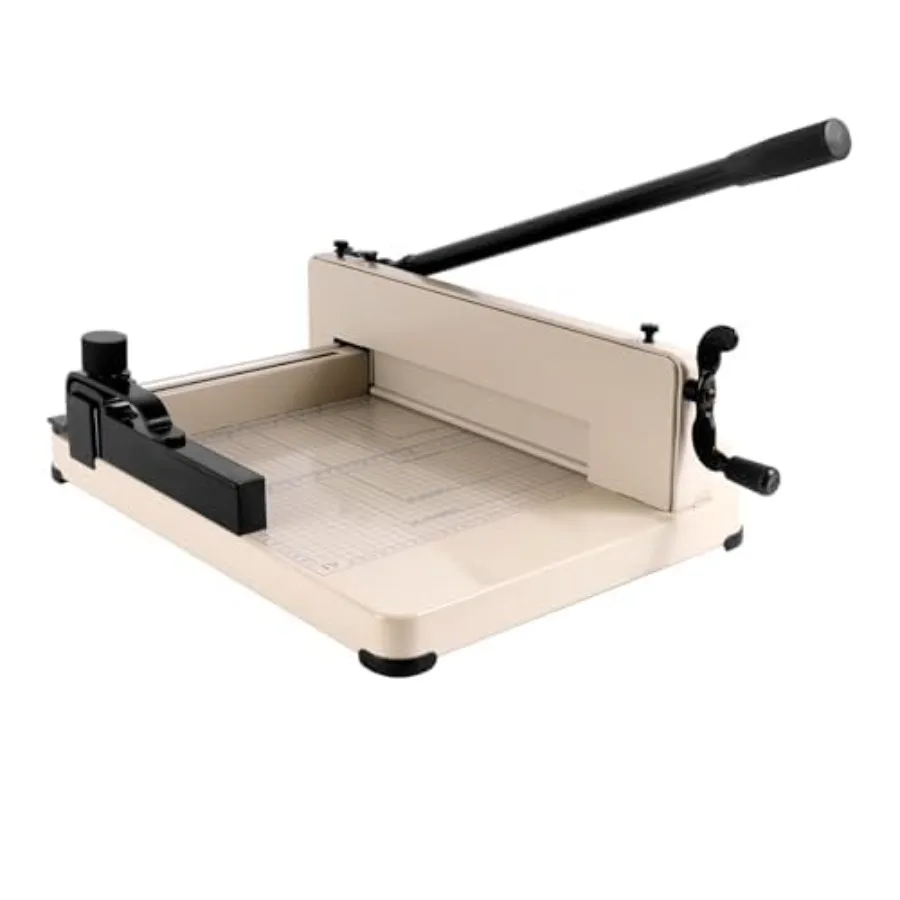 Heavy Duty Paper Cutter A4 12 Inch Guillotine Trimmer for Cardstock 400 Sheet Stack Slicer HSS Blade with Safety Lock Classroom
Heavy Duty Paper Cutter A4 12 Inch Guillotine Trimmer for Cardstock 400 Sheet Stack Slicer HSS Blade with Safety Lock Classroom